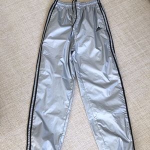 90s silver Adidas Track Pants